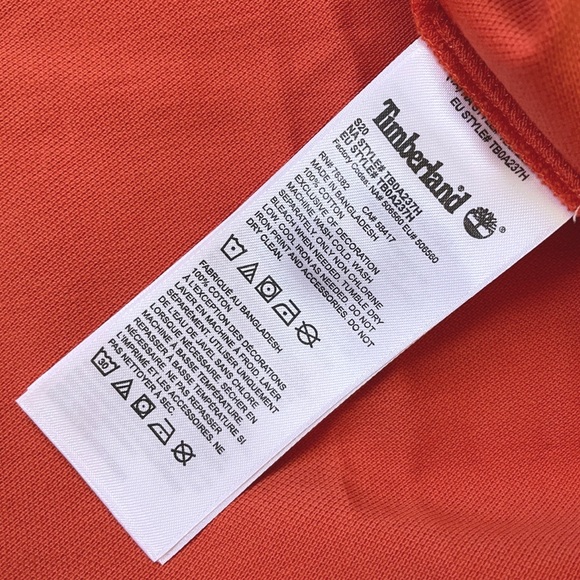 Timberland Men’s Orange Polo Shirt - Picture 4 of 5